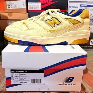 Men’s New Balance x Aime Leon Dore 550 in gold & navy. Brand new!  Size 13